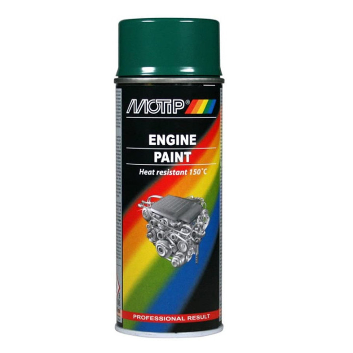 Bombe de peinture moteur - vert volvo - Motip