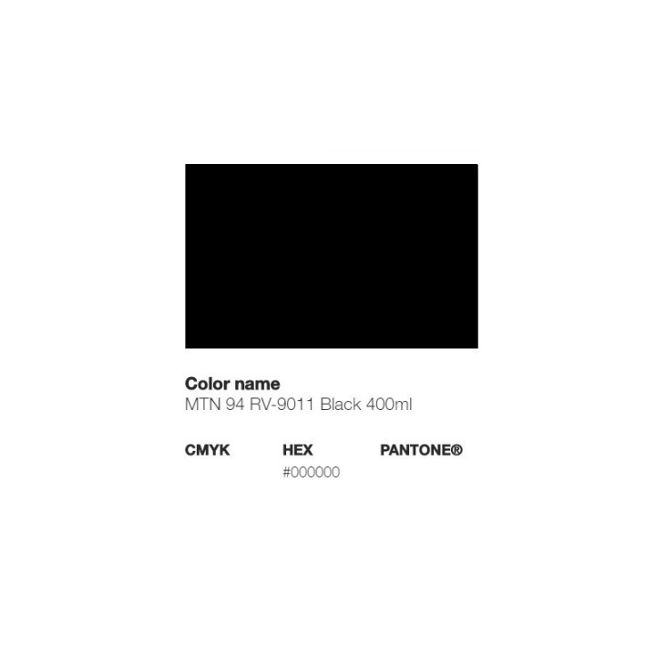 Bombe de peinture - Noir mat - RV-9011 - MTN 94 -  400ml