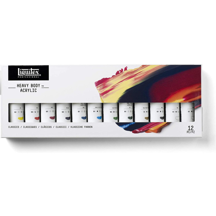 Set Peinture Acrylique de 12 tubes - Liquitex Heavy Body