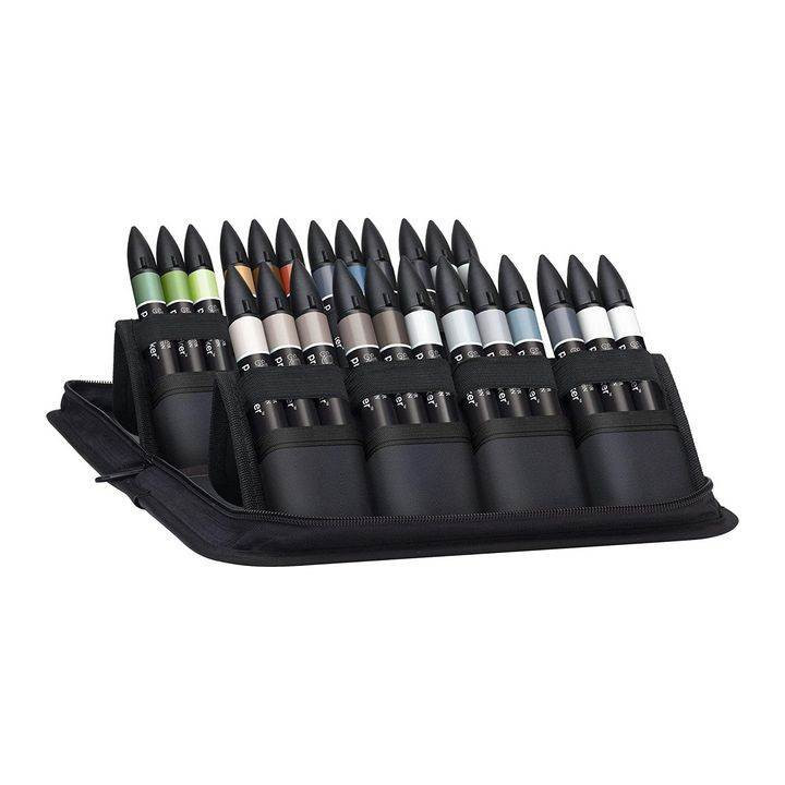 Feutres - Promarker - Pochette 24 couleurs - Architecture - Winsor et Newton