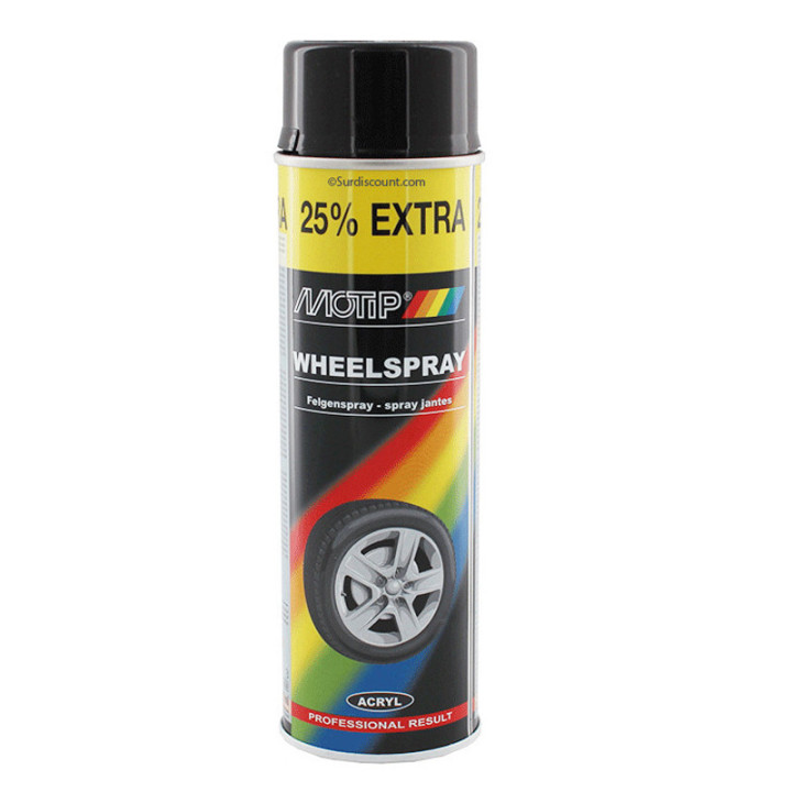 Bombe de peinture pour Jantes - Noir -  Motip