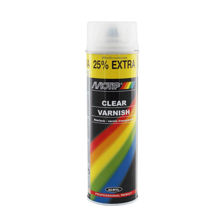 Bombe de peinture - Vernis - transparent mat -  Motip