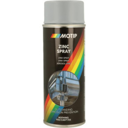 Bombe de peinture - Zinc - Traitement acier galva et non - Résiste à 350° - Motip