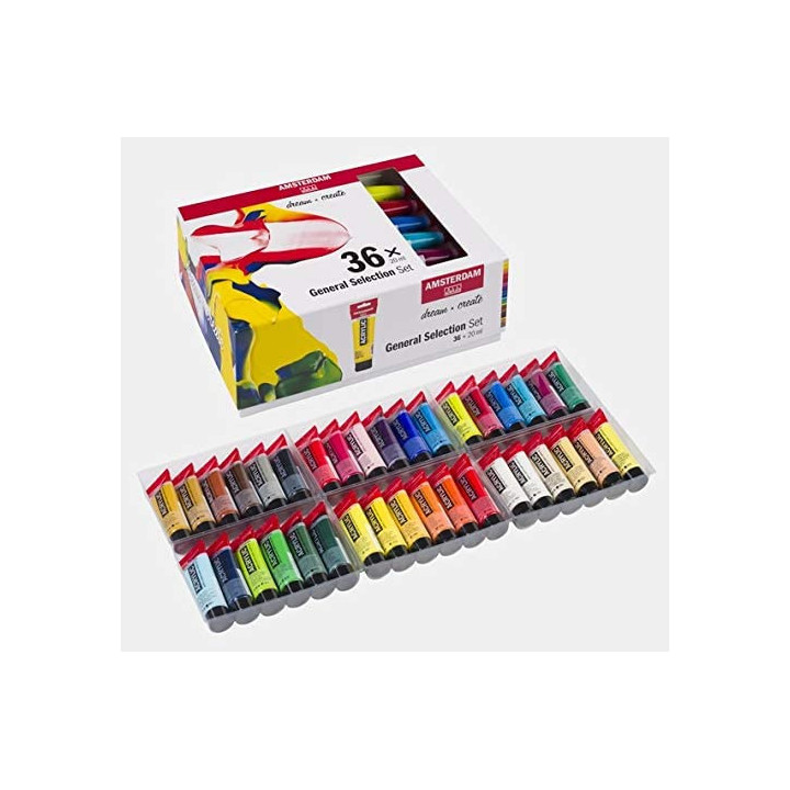 Set Peinture Acrylique de 36 tubes - Amsterdam