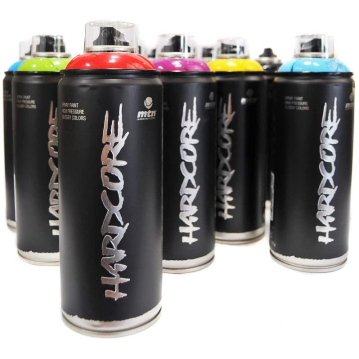 Lot 12 aérosols De Peinture Mtn Hardcore 2 - 400ml