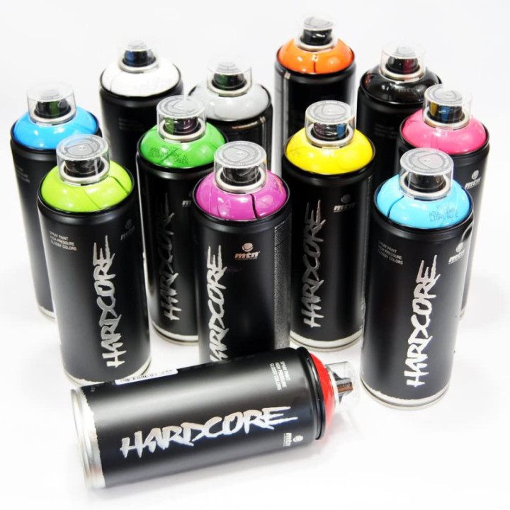 Lot 12 aérosols De Peinture Mtn Hardcore 2 - 400ml