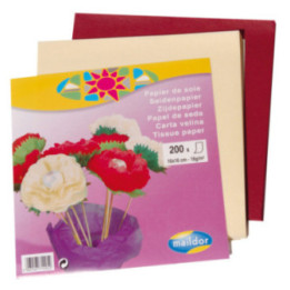 Lot De 200 Papier De Soie Ivoire Et Bordeaux - 18G/M2
