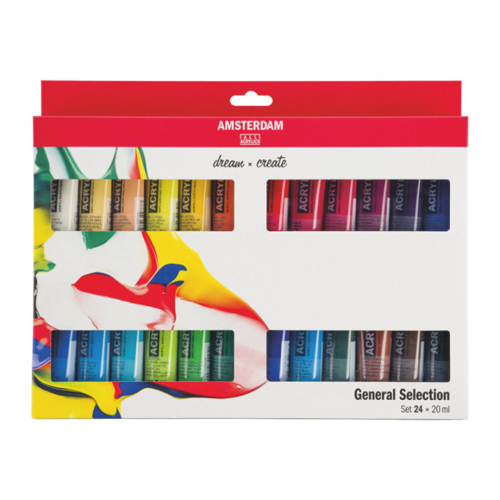 Set Peinture Acrylique de 24 tubes - Amsterdam