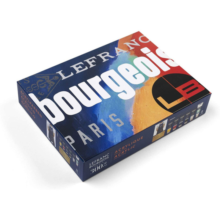 Coffret Peinture Acrylique de 5 tubes + tablier + Gel - Lefranc & Bourgeois