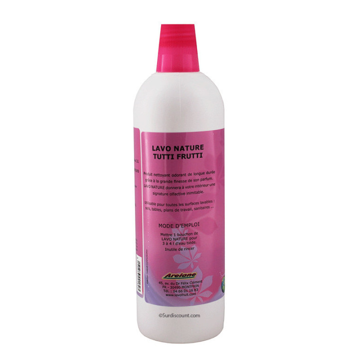 Produit nettoyant - Multi surfaces - Parfum Tutti Frutti - Lavo Fruit - Bidon 1L