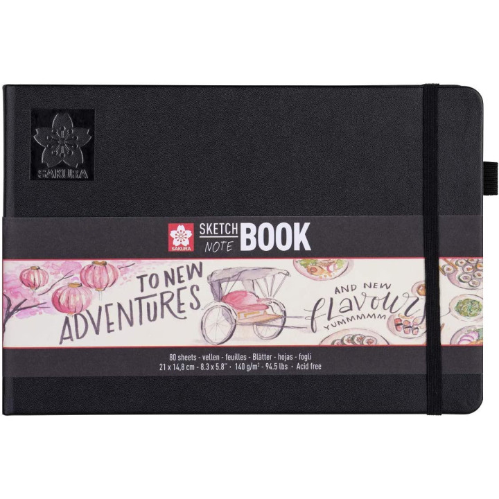 Carnet - Croquis - Dessin - A5 - 21x14,8cm - 80 pages - 210g - Papier ivoire - Sakura