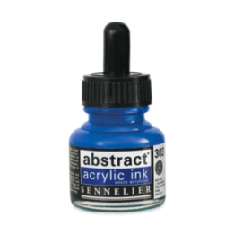 Encre - Acrylique - Bleu de Cobalt imitation - 303 - Sennelier - Flacon 30ml - Beaux-arts