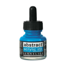 Encre - Acrylique - Bleu azur - 320 - Sennelier - Flacon 30ml - Beaux-arts