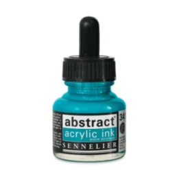 Encre - Acrylique - Turquoise - 341 - Sennelier - Flacon 30ml - Beaux-arts