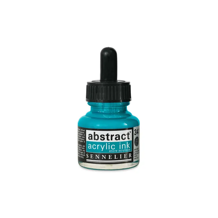 Encre - Acrylique - Turquoise - 341 - Sennelier - Flacon 30ml - Beaux-arts