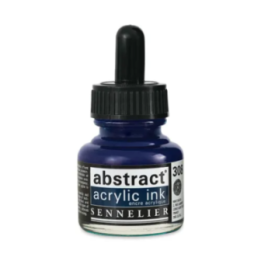 Encre - Acrylique - Bleu Indigo - 308 - Sennelier - Flacon 30ml - Beaux-arts