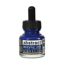 Encre - Acrylique - Bleu primaire - 385 - Sennelier - Flacon 30ml - Beaux-arts