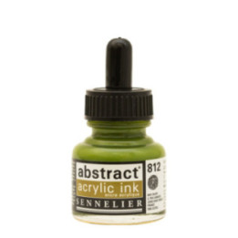 Encre - Acrylique - Vert jaune olive - 812 - Sennelier - Flacon 30ml - Beaux-arts