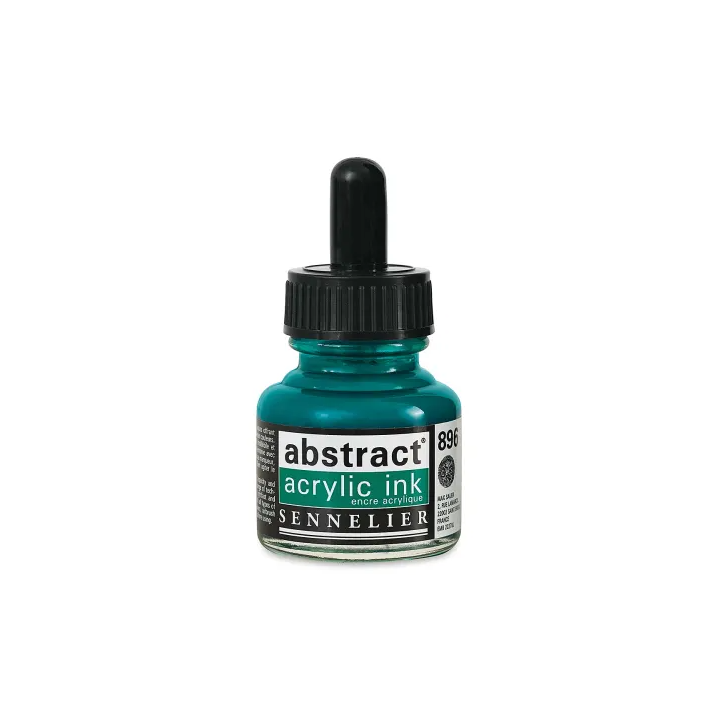 Encre - Acrylique - Vert phtalo - 896 - Sennelier - Flacon 30ml - Beaux-arts