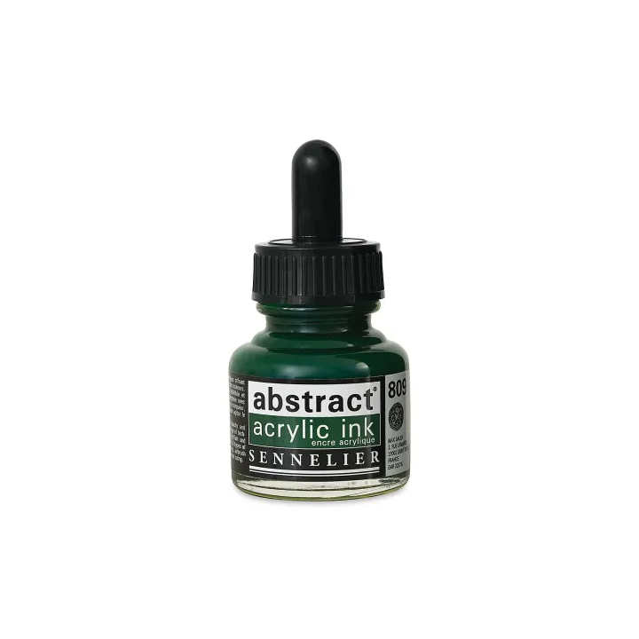 Encre - Acrylique - Vert Hooker - 809 - Sennelier - Flacon 30ml - Beaux-arts