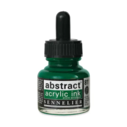 Encre - Acrylique - Vert permanent clair - 811 - Sennelier - Flacon 30ml - Beaux-arts