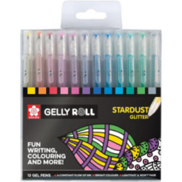 12 stylos - Encre gel - 12 couleurs - Sakura Gelly Roll - Set Stardust - Dessin