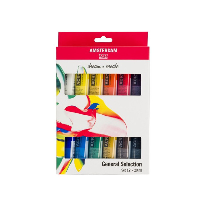 Set Peinture Acrylique de 12 tubes - Amsterdam