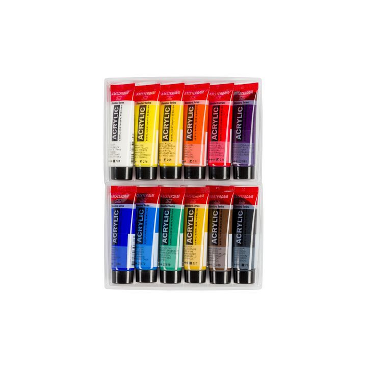 Set Peinture Acrylique de 12 tubes - Amsterdam