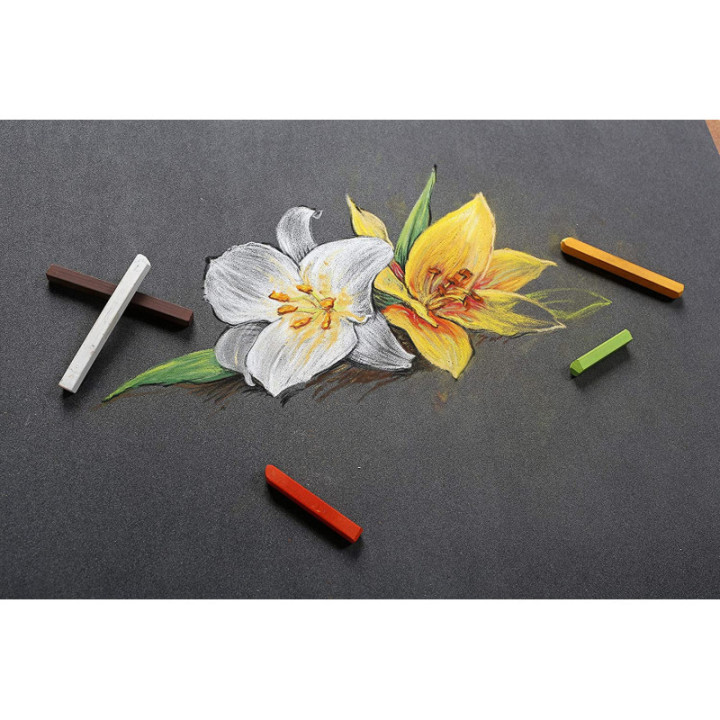 Bloc - Pastel - 30x40cm - 12 feuilles - 360g - Gris - Pastelmat n°6 - Clairefontaine