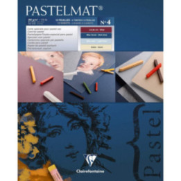 Bloc dessin A4 pastelmat 12 feuilles 24x30cm 4 teintes N°4 - Clairefontaine