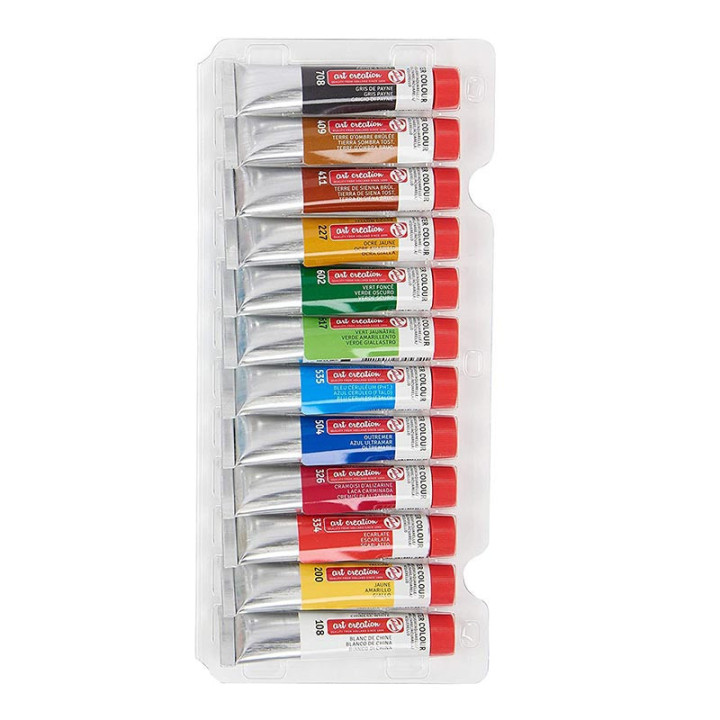 Set de 12 tubes de peinture aquarelle 12ml - Royal Talens