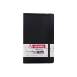 Carnet croquis 13x21cm - 80 feuilles - 80g - noir - Royal Talens