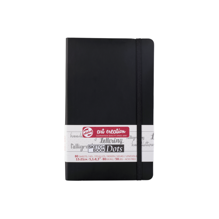 Carnet croquis 13x21cm - 80 feuilles - 80g - noir - Royal Talens