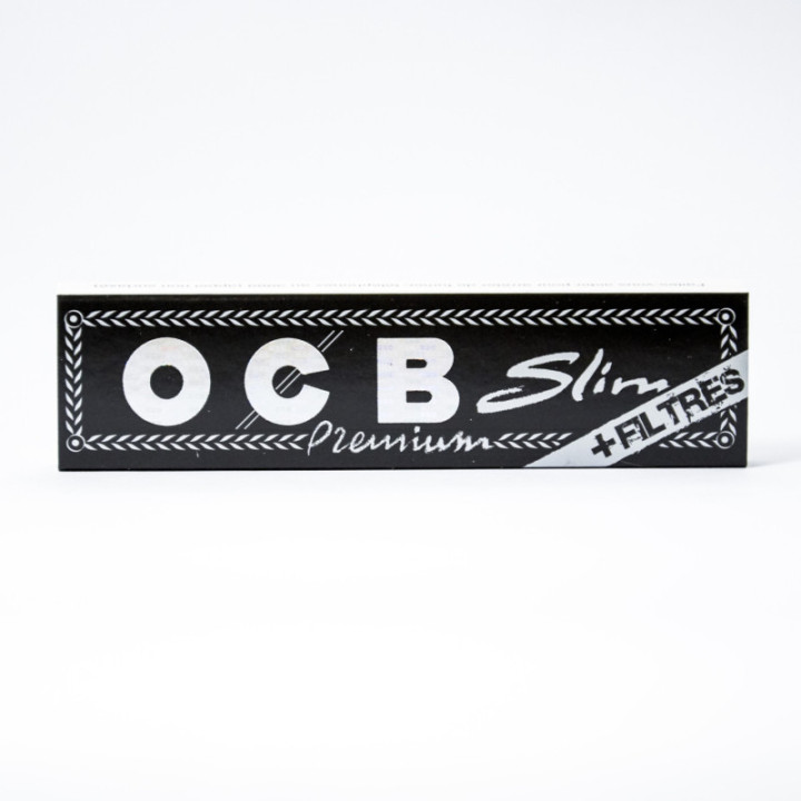 Carnet de feuilles à rouler + filtres - Slim - Premium noir - Ocb