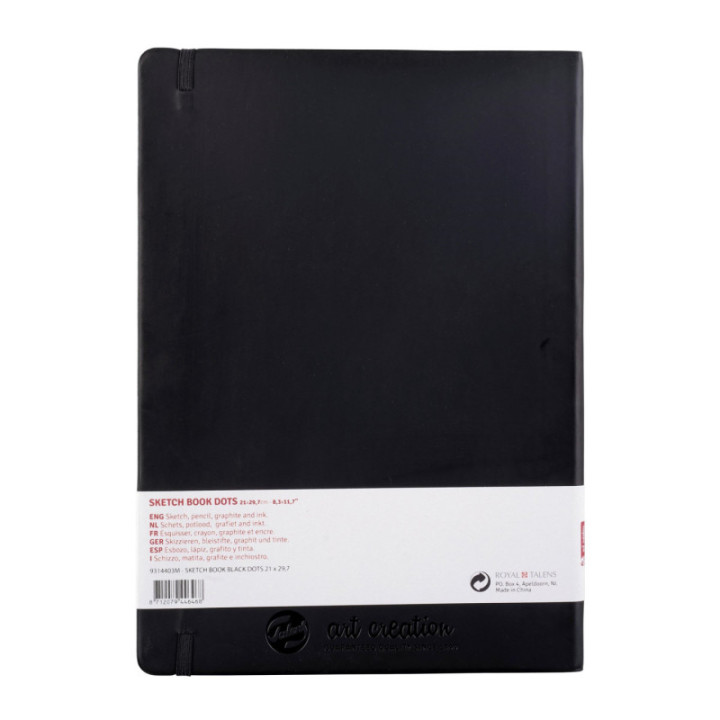 Carnet croquis A4 (21x29,7cm) - 80 feuilles - noir - Royal Talens