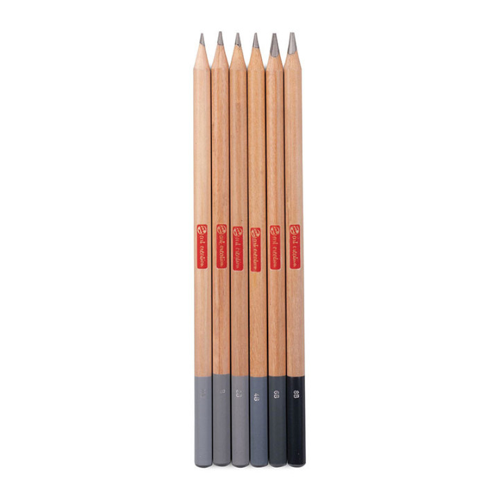 Set de 6 crayons graphite - HB à 8B - Royal Talens