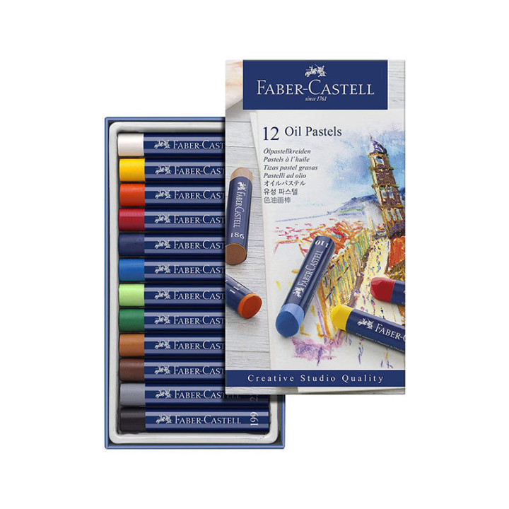 Pastels à l'huile - Creboite de 12 - Faber-Castell