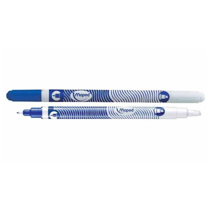 Effaceur / Réecriveur - Pour encre effaçable bleue - 2 pointes - Maped