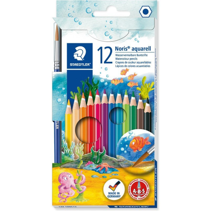 12 crayons de couleur - Aquarellable -  Staedtler - Noris Aquarell