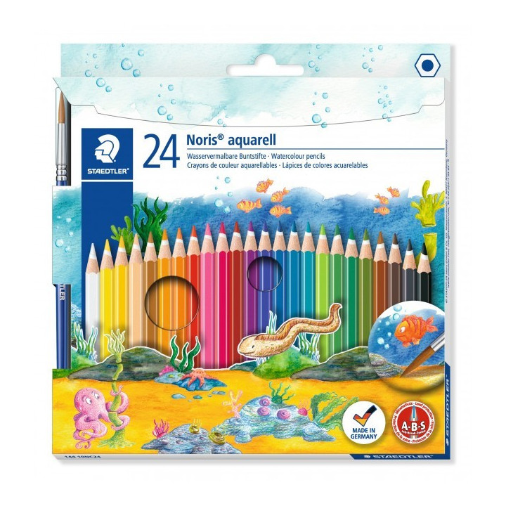 24 crayons de couleur - Aquarellable -  Staedtler - Noris Aquarell