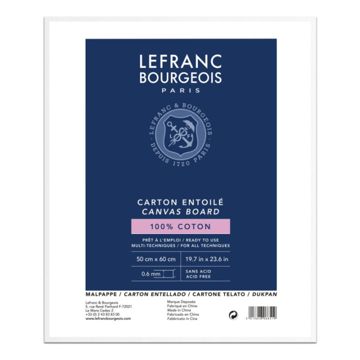Carton entoilé - 50x60cm - 100% coton - Lefranc Bourgeois