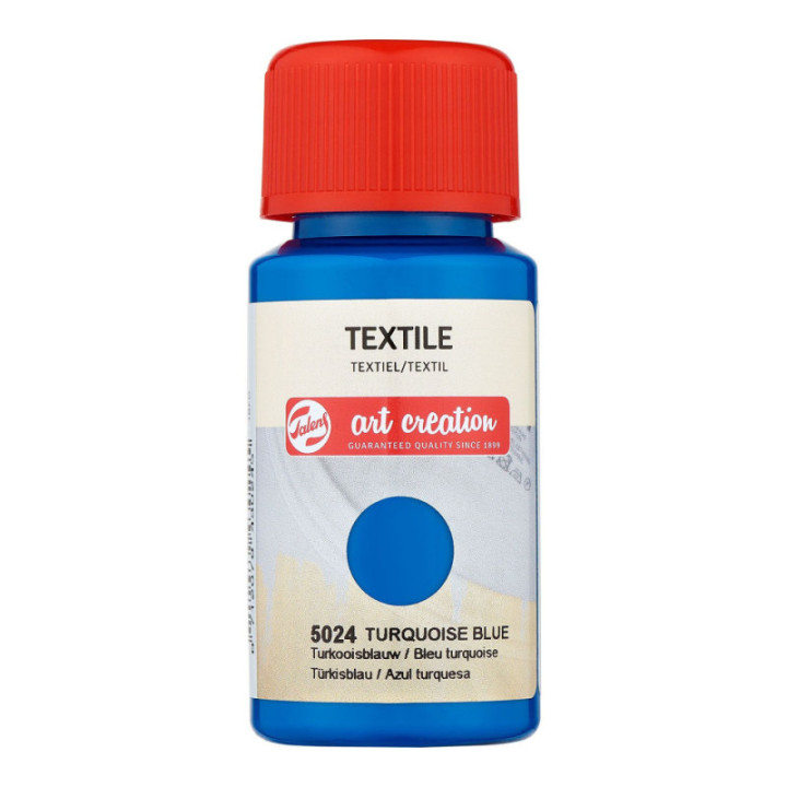 Peinture pour textile - bleu turquoise - Talens Art Creation - 50ml
