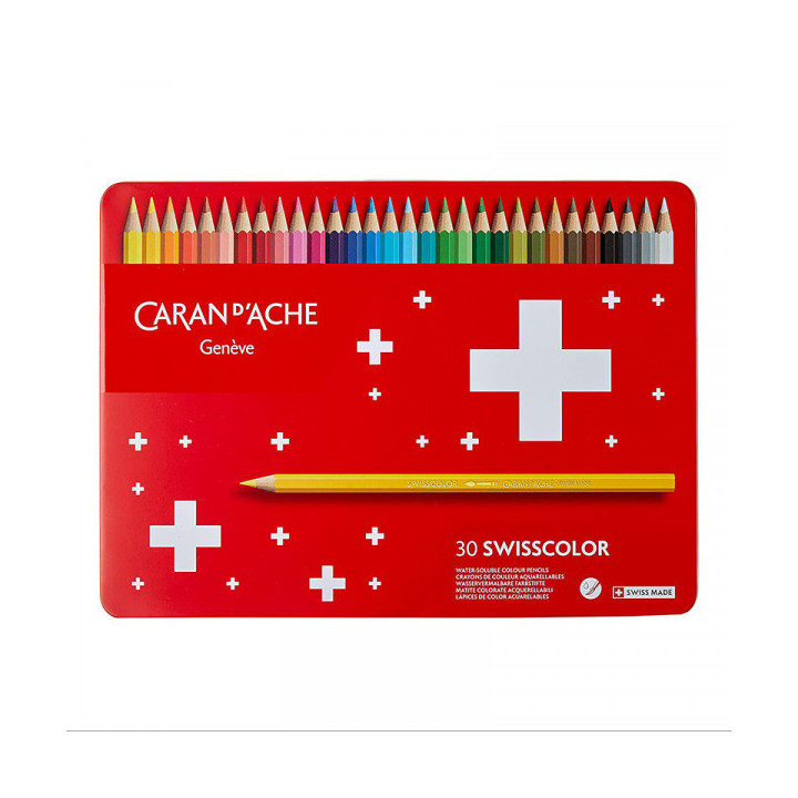 Boite de 30 crayons de couleur permanents - Caran d'Ache