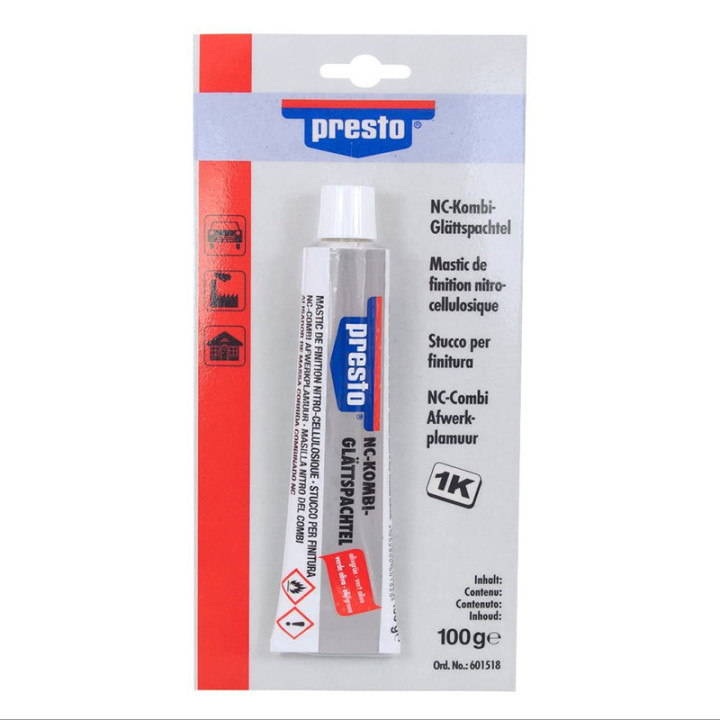 Mastic de finition nitro-cellulosique - Vert olive - Presto