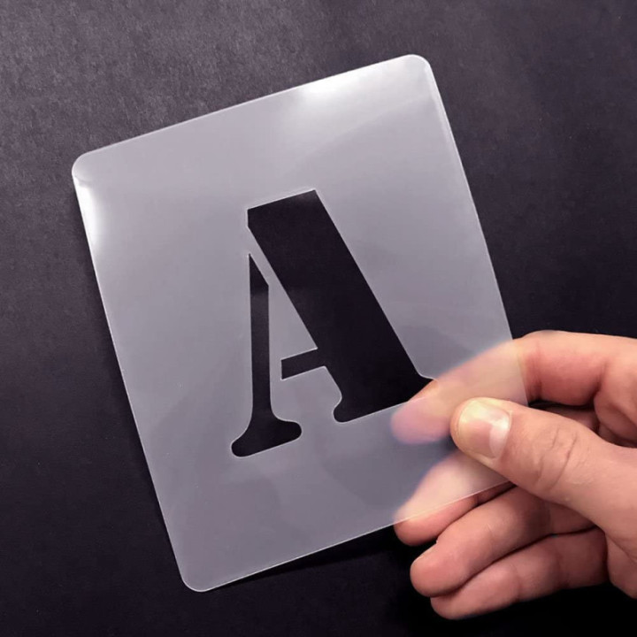 Set de pochoirs 7 cm - Alphabet n°2 - Qbix