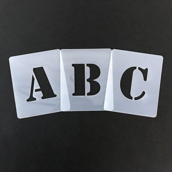 Set de pochoirs 7 cm - Alphabet n°2 - Qbix