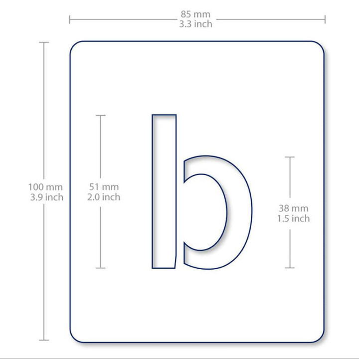 Set de pochoirs 5 cm - Alphabet n°3 - Qbix