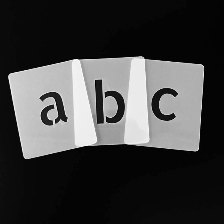 Set de pochoirs 5 cm - Alphabet n°3 - Qbix