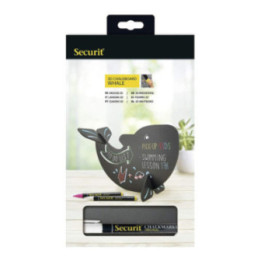 Ardoise noire 3D Baleine Securit