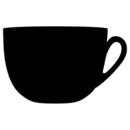 Silhouette murale ardoise en forme de tasse - Securit